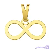 آویز گردنبند طلا 18 عیار زنانه گالری صادقی طرح بی نهایت