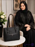 کیف زنانه گلدوزی 2 سگک کار مشهد طرح (A embroidery 01)