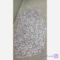 لباس خواب ساتن کش ابریشمی وارداتی فری سایز طرح دخترونه زیبا