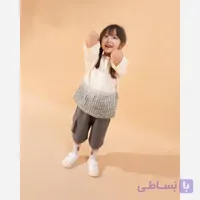 تیشرت شلوارک پسرانه دخترانه حروفی دورنگ سبز و آبی سایزبندی 45 تا 60