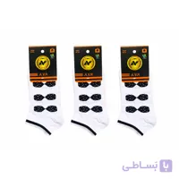 جوراب ساق کوتاه زنانه مدل اسپرت گل دار کد 1488 بسته 3 عددی