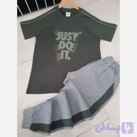 تیشرت و شلوار پسرانه JUST DO IT سبز سایز 55 تا 70 پنبهای