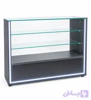 میز ویترین سه طبقه نور دار