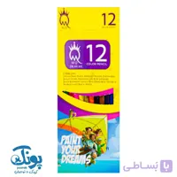 مداد رنگی ۱۲ رنگ جعبه مقوایی MQ