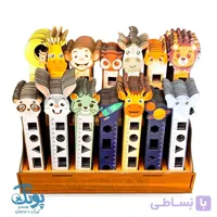 خط کش چوبی ۱۵ سانت شابلون دار حیوانات