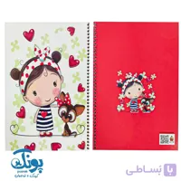 دفتر نقاشی ۴۰ برگ حاشیه دار فانتزی دخترانه الفبا