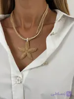گردنبند زنانه حصیری مدل ستاره