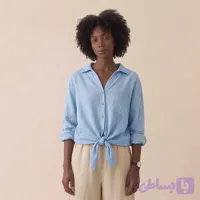 شومیز جلو گره لینن