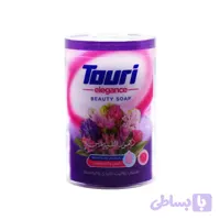 صابون شستشو مرطوب‌کننده بدن توری مدل یاس مناسب برای پوست معمولی وزن 100 گرم بسته 4 عددی