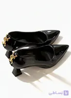 کفش مجلسی زنانه  مدل ysl رنپ مشکی براق ورنی پاشنه ۵سانت