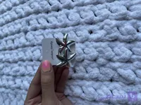 گوشواره نقره ای پلیمری آبکاری نقره ۹۹ تومنی
