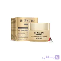 کرم ضدچروک طلایی بیوکسین Bioxcin مدل GOLD CREAM حاوی پودر طلا و پروتئین ابریشم حجم 50 میل