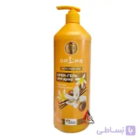 شامپو بدن معطر دالاس Dalas با رایحه وانیل و شی باتر حجم 1 لیتر