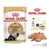 پوچ گربه پرشین بالغ رویال کنین 85 گرم