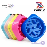 ظرف غذا آرام خور سگ و گربه مدل گلبرگ زاریکس