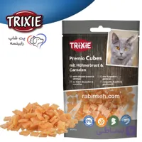 تشویقی گربه تریکسی مکعبی سینه مرغ و میگو 50 گرم