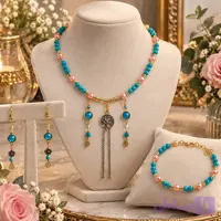 ست دستبند گردبند و گشواره مجلسی