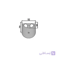 چراغ دیواری پلی لایت خطی 8 وات 2×4 بدنه مشکی پارس شعاع توس