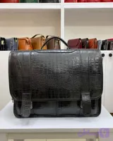 کیف اداری مردانه دوشی دسته پهن چرم اصل رنگ مشکی طرح روکو کد 0017