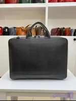 کیف اداری دوشی مردانه چرم اصل طرح فلوتر رنگ مشکی کد0014