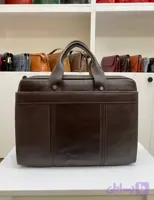 کیف دوشی اداری مردانه چرم اصل رنگ قهوه ای طرح فلوتر کد 0018