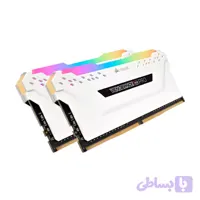 رم دسکتاپ DDR4 دو کاناله 3600 مگاهرتز CL18 کورسیر مدل VENGEANCE RGB PRO White ظرفیت 16 گیگابایت