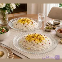 دیس شیشه ایی گرد جفتی زنگان