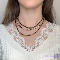 گردنبند تک لاین پلنگی/مهره/پلاک