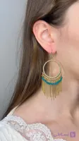 گوشواره ریسه آبی