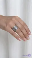 انگشتر پهن نگین رنگی۰۰۵