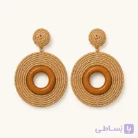 خرید گوشواره زنانه حصیری حلقه‌ای کد E108| میس‌گالری
