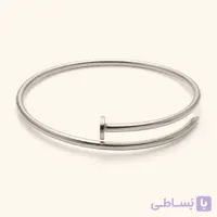 خرید دستبند زنانه میخی مینیمال نقره‌ای کد B103| میس‌گالری