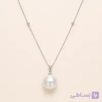 خرید گردنبند زنانه مروارید تک نقره‌ای کد N101| میس‌گالری