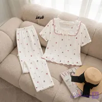 ست بلوز شلوار وارداتی جلو گیپور کد 2255