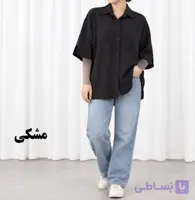 شومیز پری سیلک جلو جیب آستین دکمه نما کد 2209