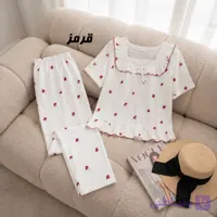ست بلوز شلوار وارداتی جلو گیپور کد 2258