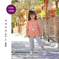 تیشرت شلوارک نخ پنبه راحتی فیل کوچولو