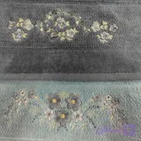 حوله دست و صورت ماندگار طرح گلدوزی تبریز سایز 70x35 سانتی متر