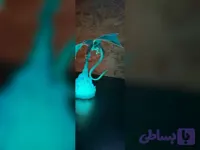 چراغ خواب اژدهای یخی و شعله آبی طرح گیم آف ترونز (نسخه V2 چندرنگ سفید فیروزه‌ای)