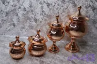 قندان پایه دار لب چین قرمز