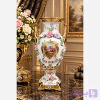 گلدان سفید برجسته 2 دختر مارک napol