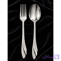 قاشق و چنگال پر طاووس مات و براق