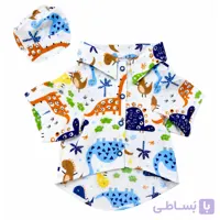لباس سگ و گربه ست دایناسوری پیراهن و کلاه