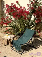 صندلی فلزی مکرمه بافی تاشو