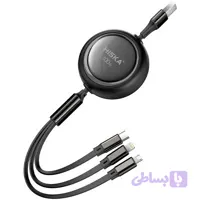 کابل شارژ 3 سر هیسکا مدل LX-34 طول 1.2 متر