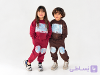 ست بلوز و شلوار دورس دو نخ  مدل تیکه خور لی