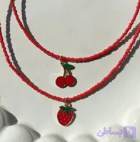 گردنبند تابستونی طرح گیلاس