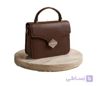 کیف دخترانه تمام چرم طبیعی مدل قفل لوزی