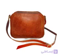 کیف دوزیپ دست دوز کد 006 تمام چرم طبیعی