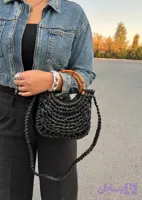 کیف دسته بامبو بافتی